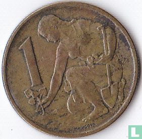 Tchécoslovaquie 1 koruna 1966 - Image 2