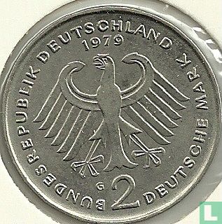 Germany 2 mark 1979 (G - Kurt Schumacher) - Image 1