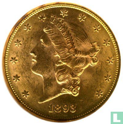 United States 20 dollars 1893 (S) - Image 1