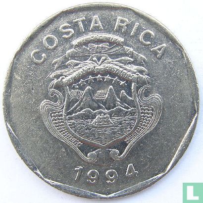 Costa Rica 20 colones 1994 (staal bekleed met nikkel) - Afbeelding 1
