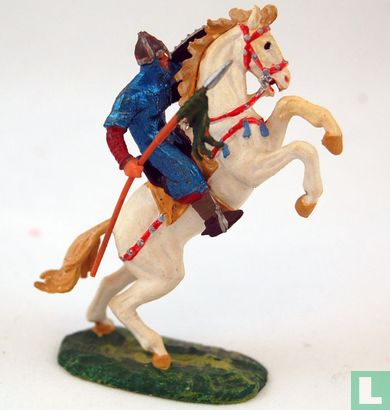 Normandier op stijgerend paard met speer - Afbeelding 1