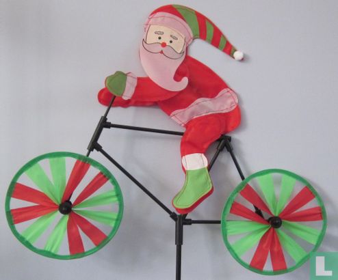 Wind-out bike with Santa