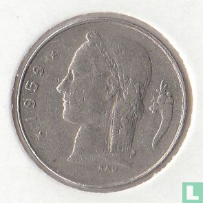 Belgique 1 franc 1959 (FRA) - Image 1