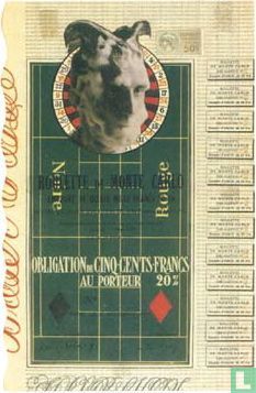 Roulette de Monte Carlo, Obligation, 500 FFrs, 20 % - Image 1