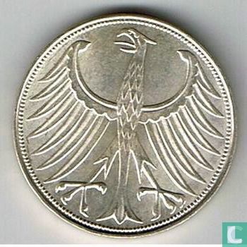 Allemagne 5 mark 1964 (G) - Image 2