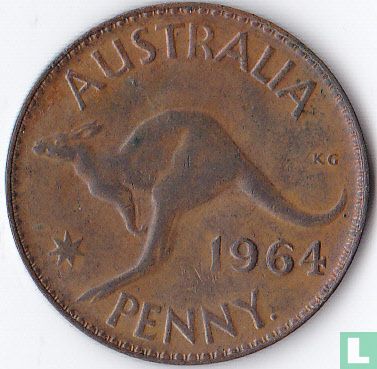 Australië 1 penny 1964 (Met punt) - Afbeelding 1