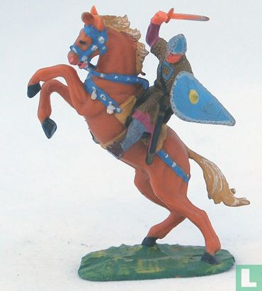 Normandier op stijgerend paard met zwaard - Afbeelding 1