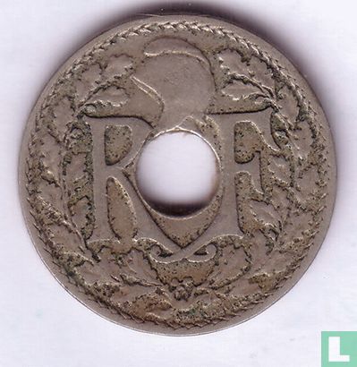 Frankrijk 10 centimes 1921 (type 2 - groot gat) - Afbeelding 2
