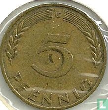 Allemagne 5 pfennig 1970 (G) - Image 2
