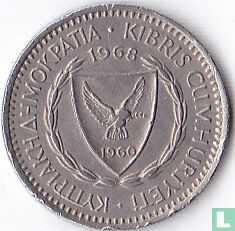 Cyprus 25 mils 1968 - Afbeelding 1