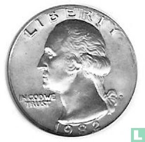 Verenigde Staten ¼ dollar 1982 (D) - Afbeelding 1