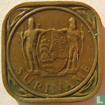 Suriname 5 cents 1966 (zonder muntteken en muntmeesterteken) - Afbeelding 2