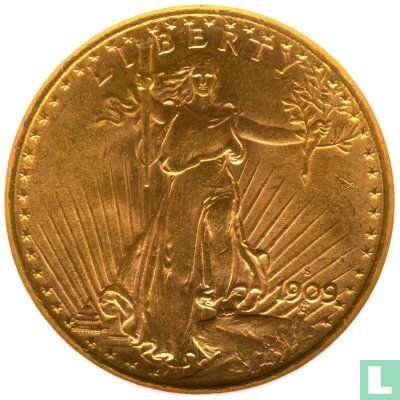États-Unis 20 dollars 1909 (S) - Image 1