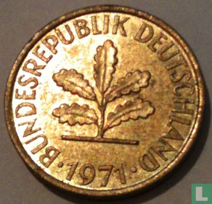 Duitsland 5 pfennig 1971 (J) - Afbeelding 1