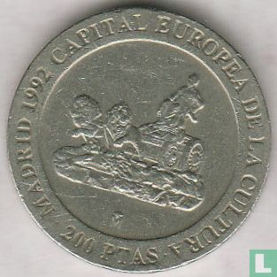Spanje 200 pesetas 1991 "Madrid European Capital of Culture" - Afbeelding 2