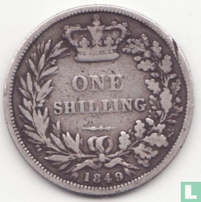 United Kingdom 1 shilling 1849 - Image 1