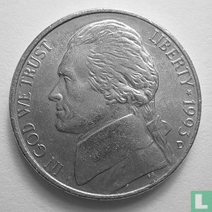 United States 5 cents 1993 (D) - Image 1