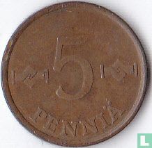 Finnland 5 Pennia 1965 - Bild 2