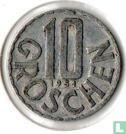 Oostenrijk 10 groschen 1951 - Afbeelding 1