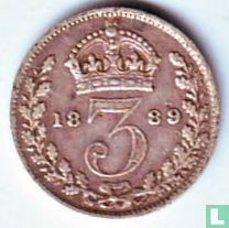 Verenigd Koninkrijk 3 pence 1889 - Afbeelding 1