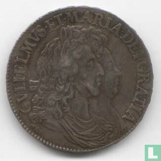 Engeland 1 crown 1691 - Afbeelding 2