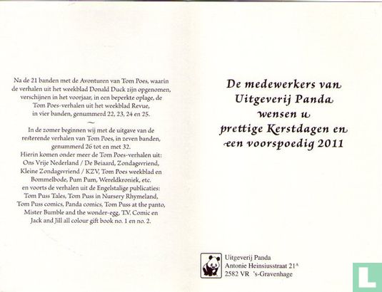 Kerstkaart 2010 - 2011 Uitgeverij Panda   - Image 2