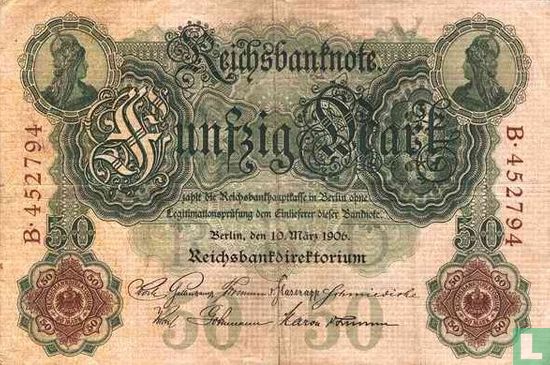 Germany 50 Mark 1906 (P.26a - Ros.25a) - Image 1