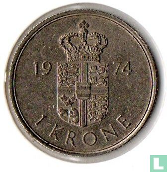 Denmark 1 krone 1974 - Image 1