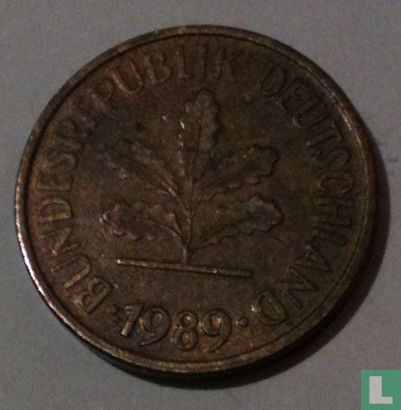 Duitsland 5 pfennig 1989 (D) - Afbeelding 1