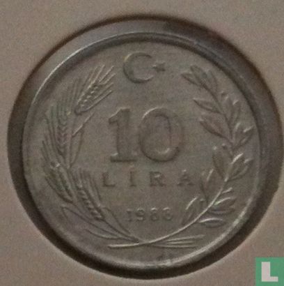 Turquie 10 lira 1988 - Image 1