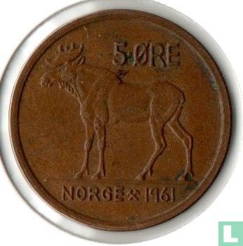 Norwegen 5 Øre 1961 - Bild 1
