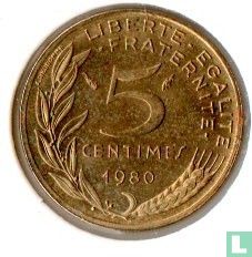 France 5 centimes 1980 - Image 1