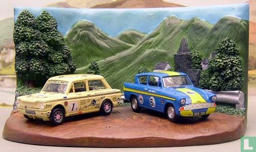 Ford Anglia & Hillman Imp Racing Diorama