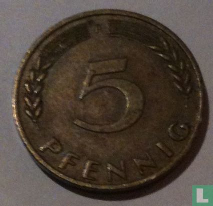 Duitsland 5 pfennig 1968 (F) - Afbeelding 2