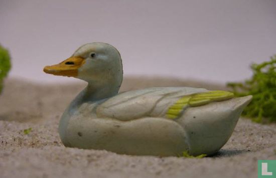 Lying white duck (without grass)