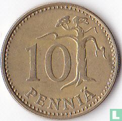 Finlande 10 penniä 1971 - Image 2