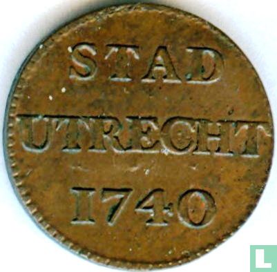 Utrecht 1 duit 1740 (koper) - Afbeelding 1