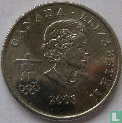 Canada 25 cents 2008 (kleurloos) "Vancouver 2010 Winter Olympics - Snowboarding" - Afbeelding 1