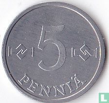 Finlande 5 penniä 1986 - Image 2