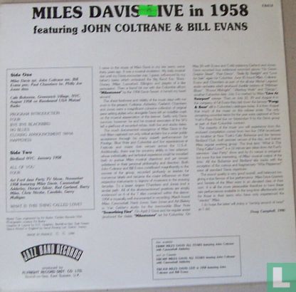 Miles Davis live in 1958 - Afbeelding 2