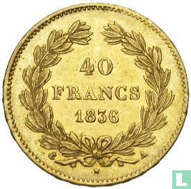 France 40 francs 1836 - Image 1