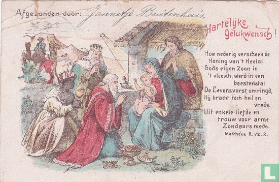 nieuwjaarskaart 31 dec. 1906 - Afbeelding 1