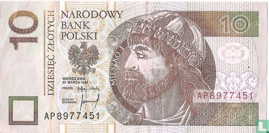 Pologne 10 Zlotych 1994 - Image 1