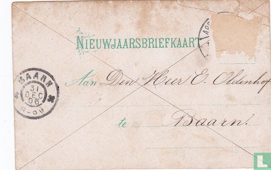 nieuwjaarskaart 31 dec. 1906 - Image 2