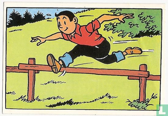 Smarties - Suske springt over een hekje. - Image 1