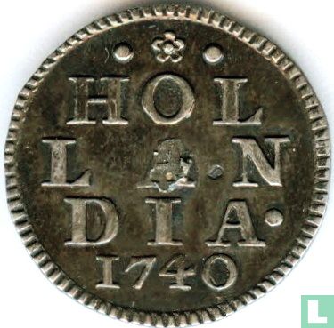 Holland 1 duit 1740 (silver) - Image 1