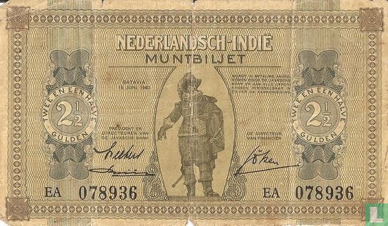 Indes orientales néerlandaises 2,5 Gulden - Image 1