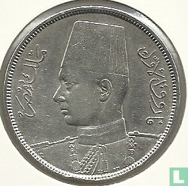 Égypte 10 piastres 1937 (AH1356) - Image 2