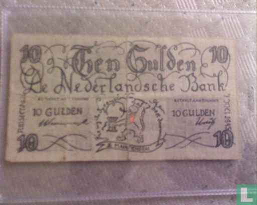 Netherlands 10 Gulden 1945 - Image 1