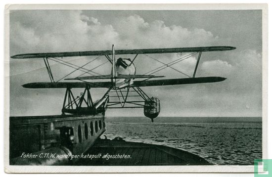 Fokker C.11W wordt per catapult afgeschoten